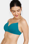 Zivame Beautiful Basics Padded Non Wired 3/4Th Coverage Backless Bra - Deep Lake — thumbnail 4